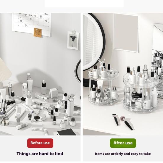 360 Degrees Rotating Storage Tray 1/2/3 Layers Lazy Susan Organizer Kitchen Pantry Cabinet Countertop Seasoning Spice Holder Cosmetic Turntable Rack