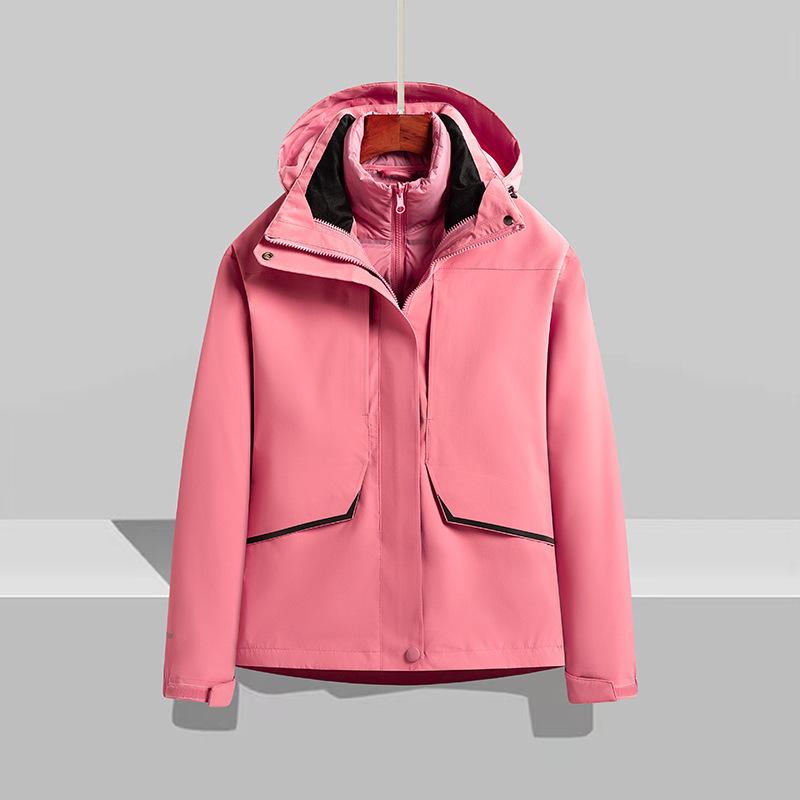 

New Autumn and Winter Yurong Jacket Women s Yurong Lining Three-in-one White Duck Down Warm Jacket 4XL