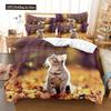 3D Cat Cute Kitten Pattern Duvet Cover Cat Kids Bedroom Decoration Cat Bedding Set For Women Girls Boys Gifts With Zipper 3pcs