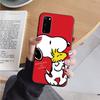 AN12 Snoopy Black Case for Xiaomi Poco X6 M5 M6 F5 F6 F1 C65 C55 C50 C51 C40 Redmi Note 7 8 14C A3X 13C 12C 11 10A 9C Pro Sofe Cover
