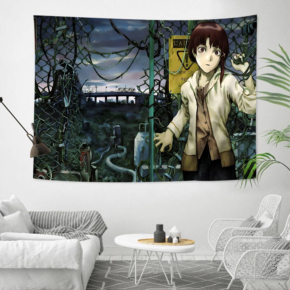 Tapestry del Cartone Animato Serial Experiments Lain Decorazione per la Casa Decorazione Hippie Bohemien Divinazione Decorazione per la Casa