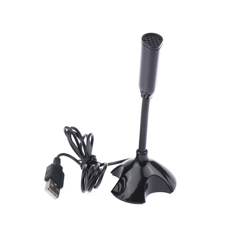 3.5Mm Laptop Microphone Usb Desktop Stand Mic With Holder For Studio Speech Singing Gaming Streaming
