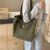 Stylish Unisex Retro Canvas Tote Bag Large Capacity Chic Shoulder Bag For School Or Commute