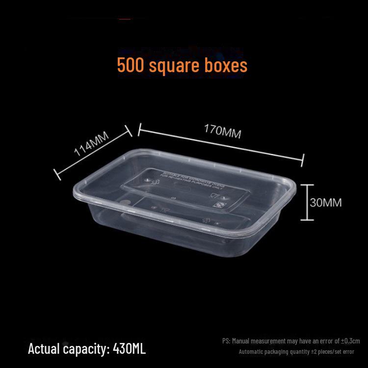 

Утолщенный прямоугольный прозрачный одноразовый ланч-бокс