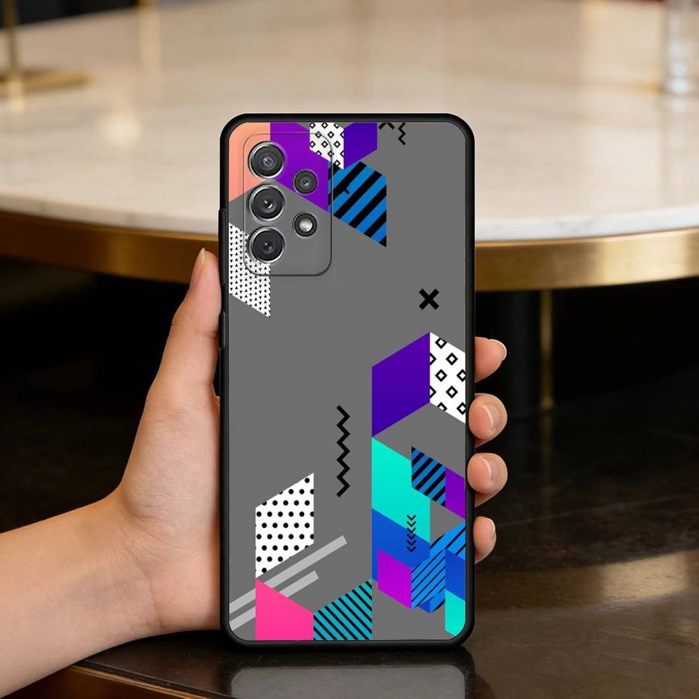 G-Geometric B-Bauhaus art Soft Silicone Black Cover Phone Case For Samsung Galaxy A73,A72,A71,A70,A53,A52,A51