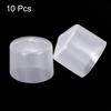 uxcell 10pcs Rubber End Caps 35mm(1.4") ID Vinyl Round End Cap Cover Screw Thread Protector Clear