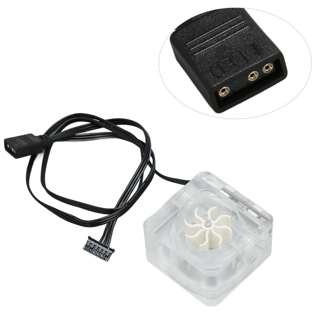 Water Cooling   Meter G1Celsius4 Thread 8 Impeller 3 Way   Acrylic Revolving Speed Meter for Computer