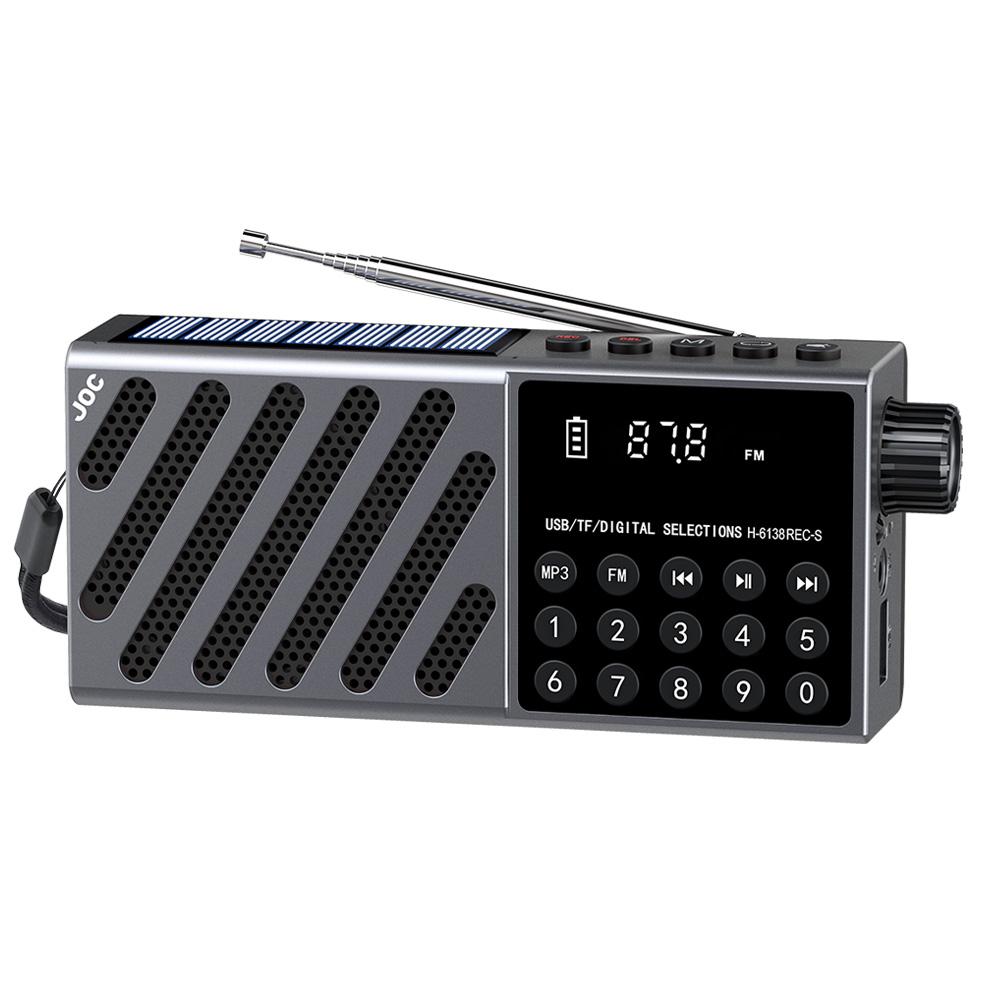 Mini Portable Solar Radio Bluetooth Wireless Speaker Rechargeable FM Receiver Support TF Card USB Play Outdoor Speakers