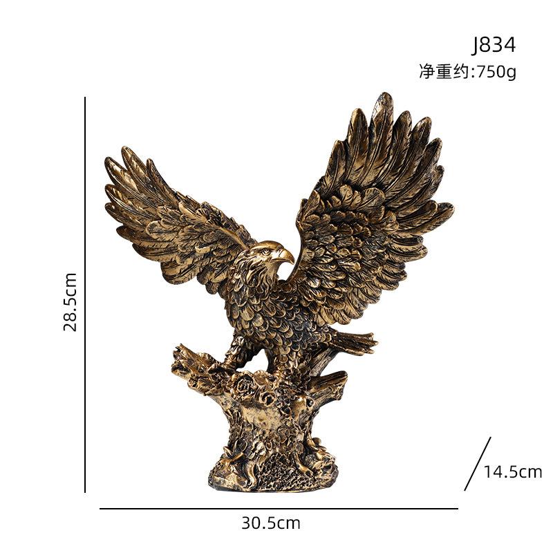 

Американский дом Roc Wings Eagle Decoration Гостиная Офисное украшение Подарок на новоселье Изделия из смолы Decoracion Para El Hogar