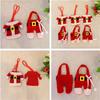 Nuova Moda 1 set 2 pezzi Vestiti di Natale pantaloni copri coltello e forchetta per Brincos Giorno di Natale Regalo per Ragazza