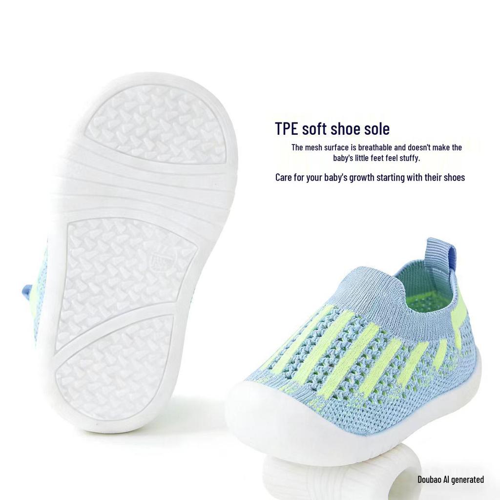Scarpe traspiranti antiscivolo per bambini per tutte le stagioni - Suola morbida per uso interno/esterno