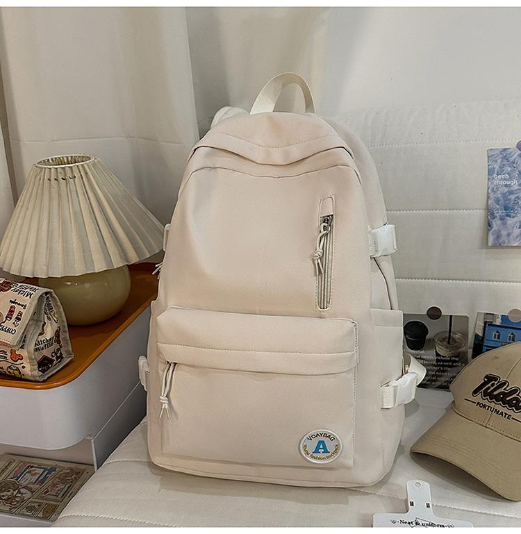 Schoolbag Mori girl bag solid color simple schoolbag junior high school college student leisure travel simple and lightweight backpack