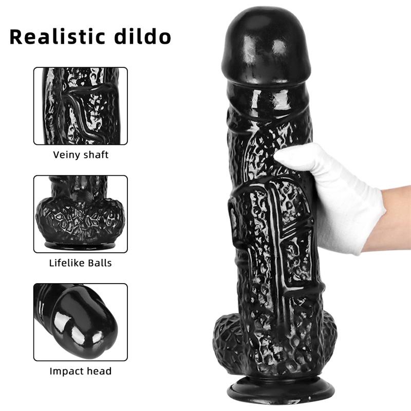 8.5cm Oversized Super Long Thick Simulation Fake Big Penis Ashes Anal Plug Backyard Chrysanthemum Toy Dildo