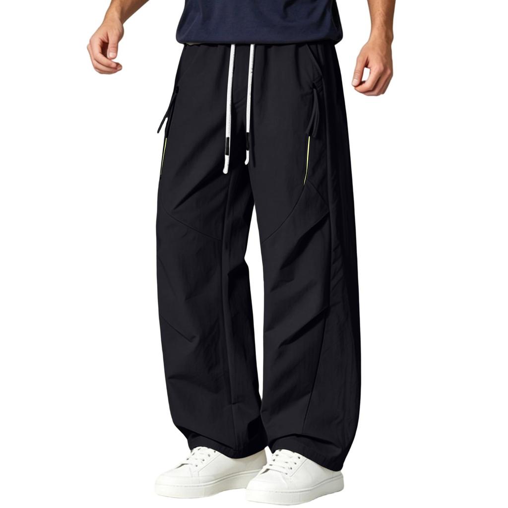 Men's Quick Dry Lightweight Straight Leg Cargo Pants for Summer Outdoor Hiking Casual Wear