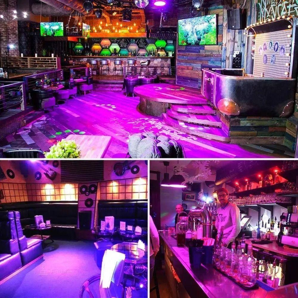 Portable Blacklight Ultraviolet Lamp UV Purple Bulb Atmosphere 360 Glow UV Light Bulbs E27 10W Purple Black Light Bulb Disco