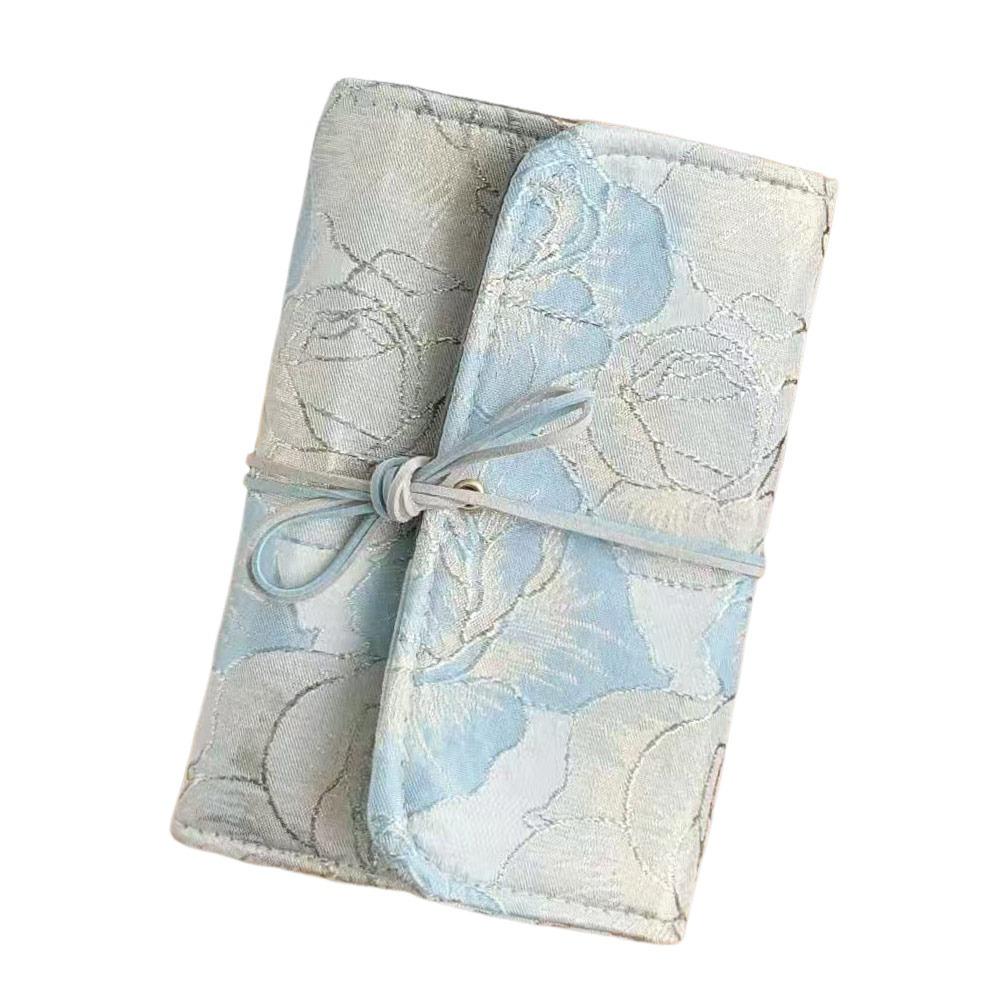 Retro Scrapbook Binder Cloth Cover Loose-leaf Notebook Portable A6 Loose-leaf Diary  for Girls