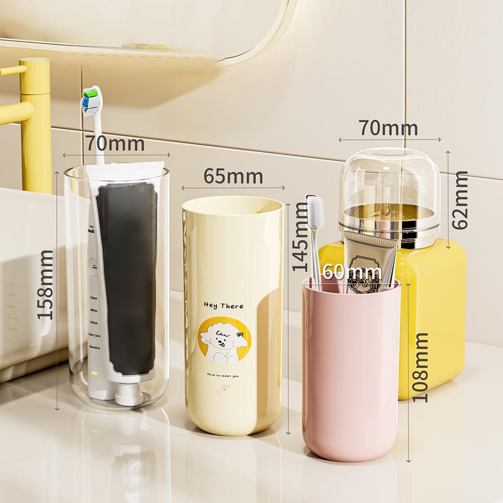 

Cartoon Travel Toothbrush Holder 4 in 1 Toothpaste Dispenser for Home&Travel A