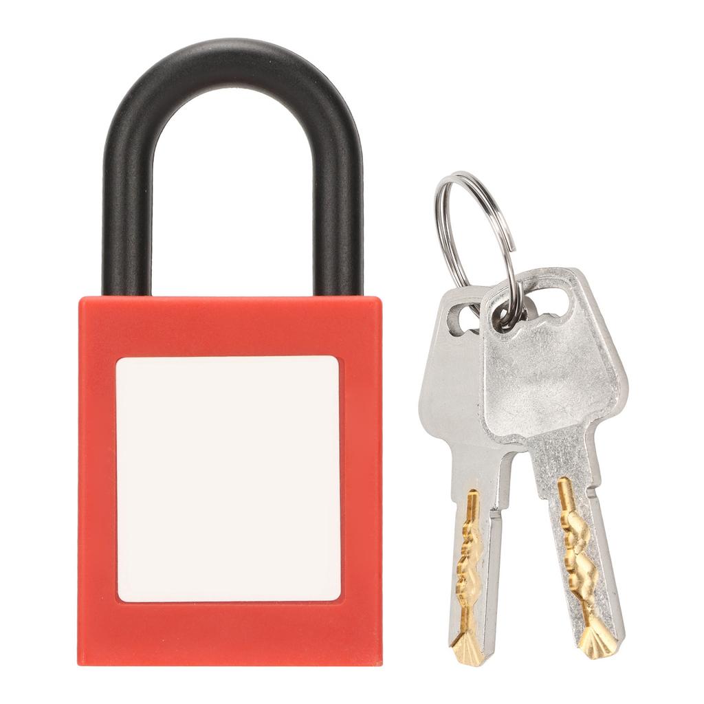 25mm Lockout Tagout Lock Nylon Shackle Safety Padlock with Keys for Industrial Equipment