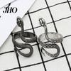 Women Band Ring Snake Shape Design Adjustable Alloy Open Jewelry Finger for Daily Life