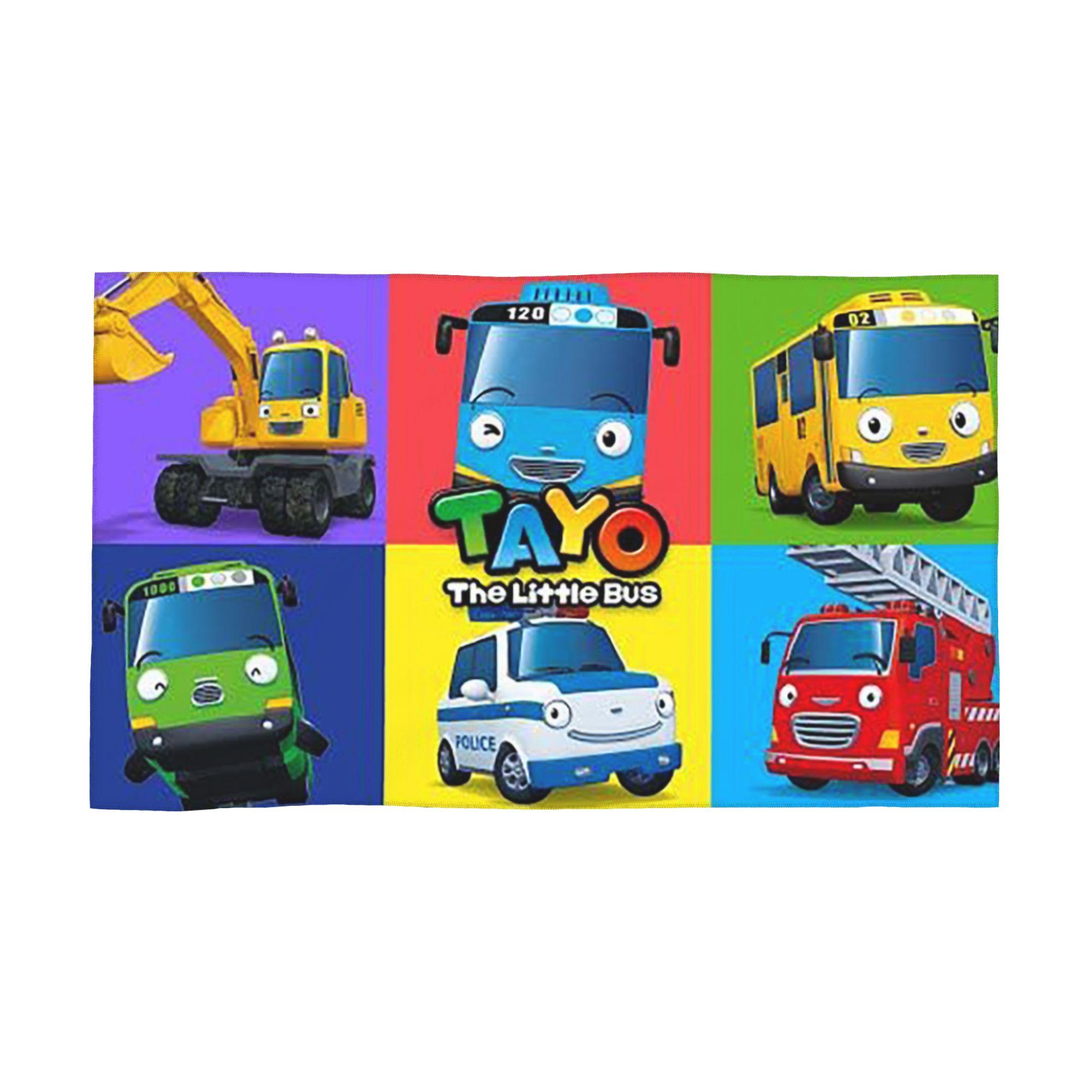 

Tayo The Little Bus Cartoon Soft Face Towel Quick Dry Pool Bath Cotton Towels Absorbent Quick W40*H60(CM)