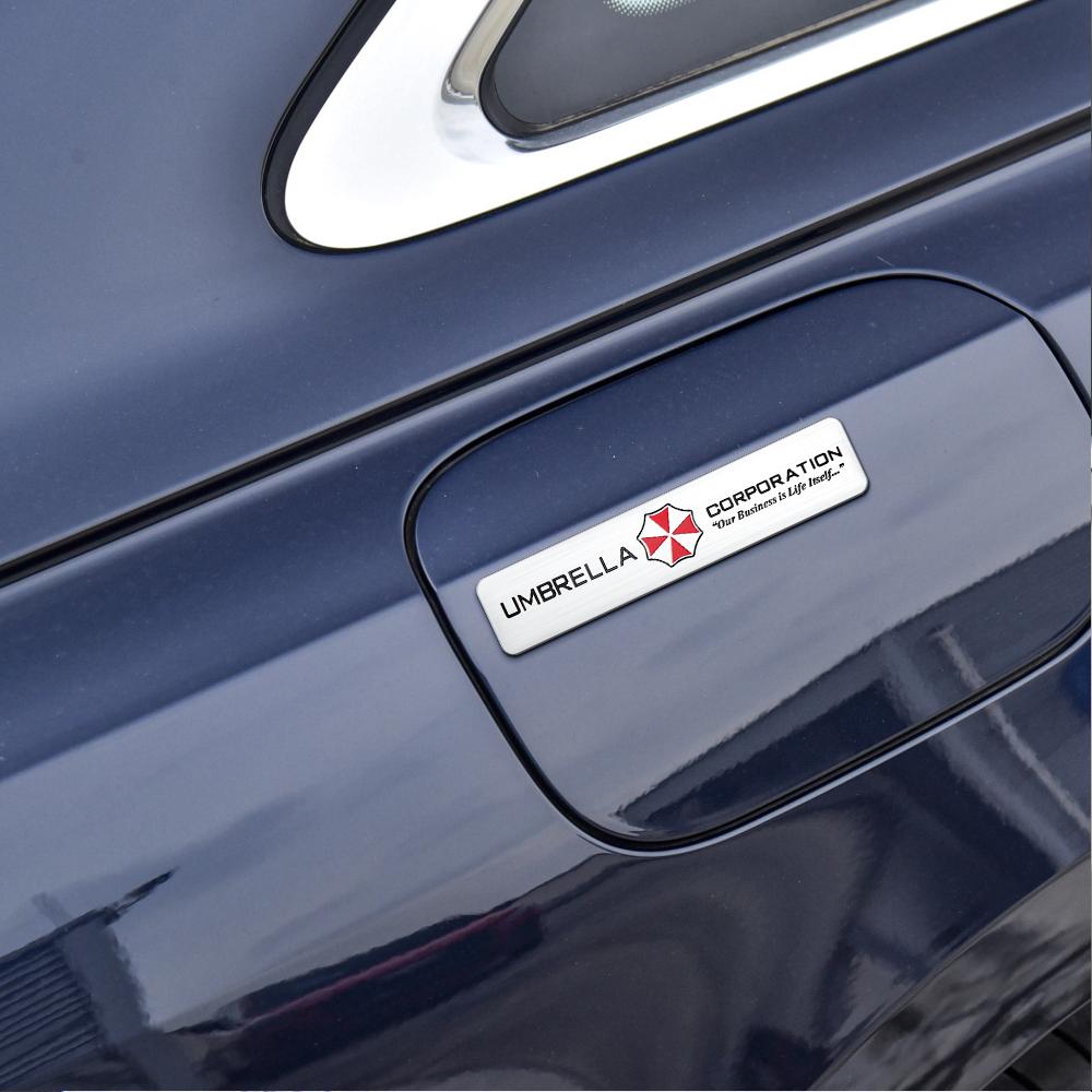 1Pc 3D Car Styling Metal Aluminum Umbrella Corporation Emblem Car Body Fender Stickers Decoration