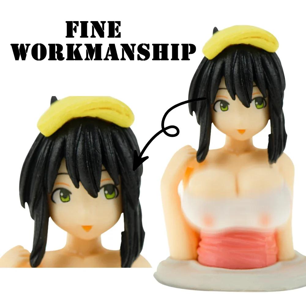 Nette Kanako Brust Schütteln Mädchen Auto Ornamente Cartoon Kawaii Anime Statue Auto Dashboard Sexy Puppe Figur Auto Dekorationen