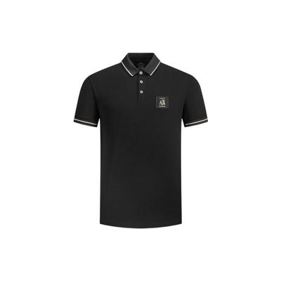 SS23 Letter Logo Striped Trim Short Sleeve Polo Shirt Men Polo Shirts Black 8NZFPQ-ZJH4Z-1200