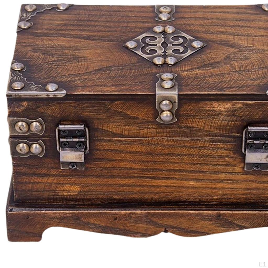 Treasure Chest Retro Storage Box Trinket Keepsake Multipurpose Rustic Container