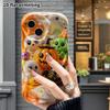 Phone case: 2D flat design, suitable for iPhone 18 17 16 15 14 13 Pro protective case, pumpkin little monster, perfect holiday gift for Christmas and 