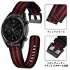 Nylon Watch Military Watch Replacement Fabric Double Strap Nylon Quick Buckle [ANNEFIT] Band, Band, 18mm, Belt, Release, Black/Red/Black