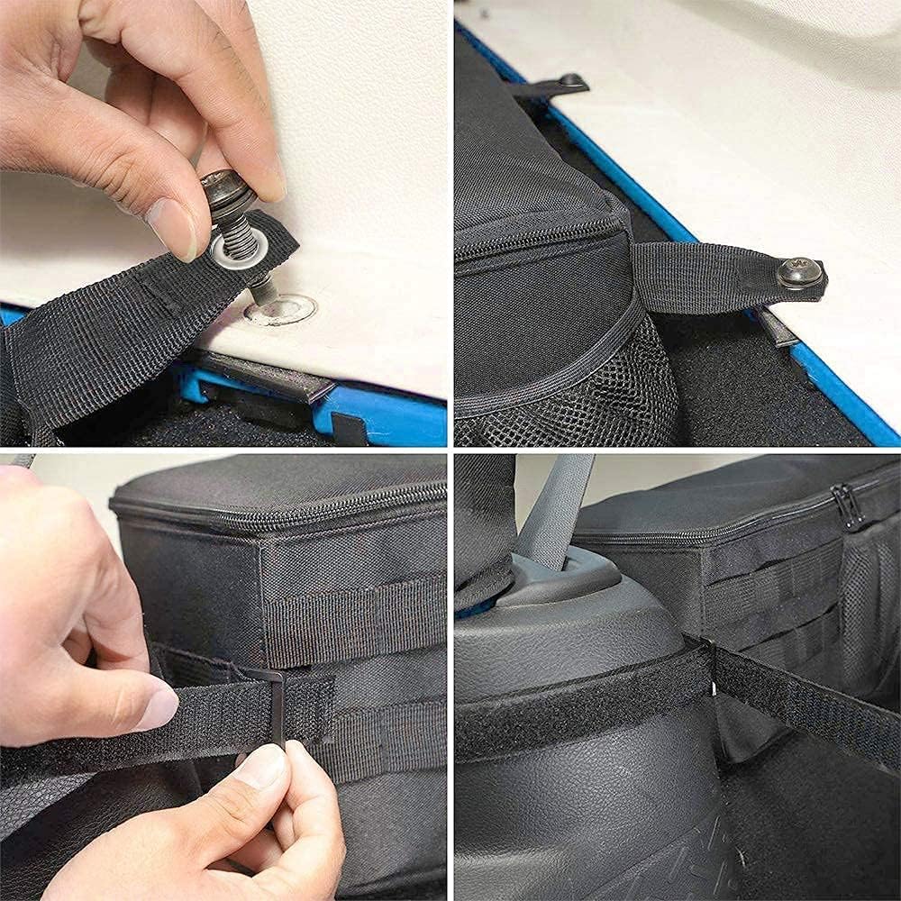 SUNPIE Door Storage Bags Compatible with 2007-2018 JKU 4 Doors Tools Bag Jeep JK Storage Accessories Jeep Wrangler Storage Bag Trunk Organizer Jeep