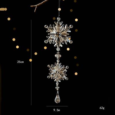 Neue Acryl Acryl Anhänger Ornamente Transparent DIY Deko Schneeflocke Eiszapfen Hängende Schneeflocken Ornament Heimdeko
