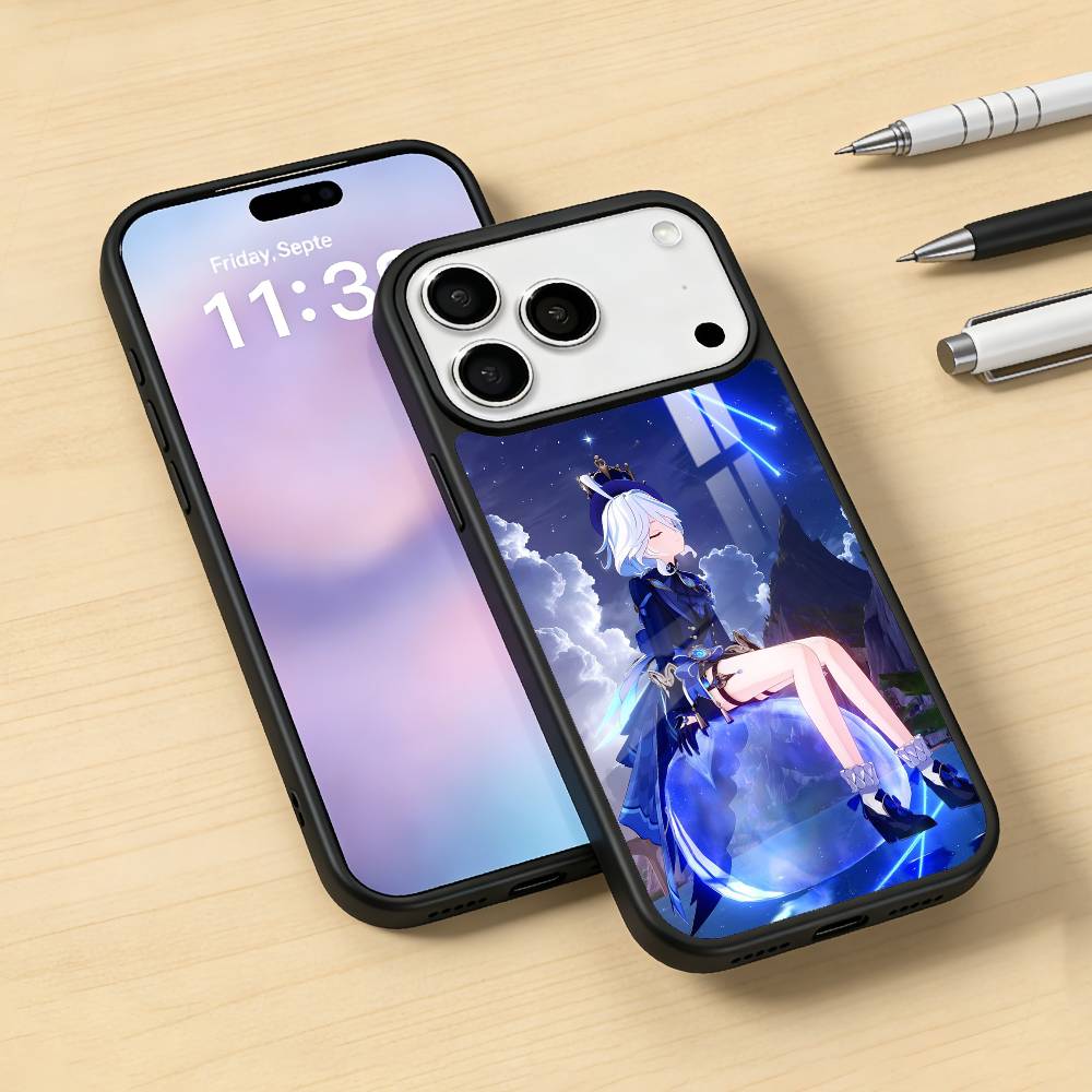 Furina G-Genshin Impact Phone Case For iPhone17,16,15,14,13,12,Pro,Max,Magnetic For Magsafe Wireless Charging