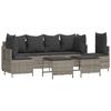 VidaXL Garden Lounge Set 5 Pcs with Grey Cushions Wicker, Outdoor Sofa Set, Garden Furniture Set, 3261547