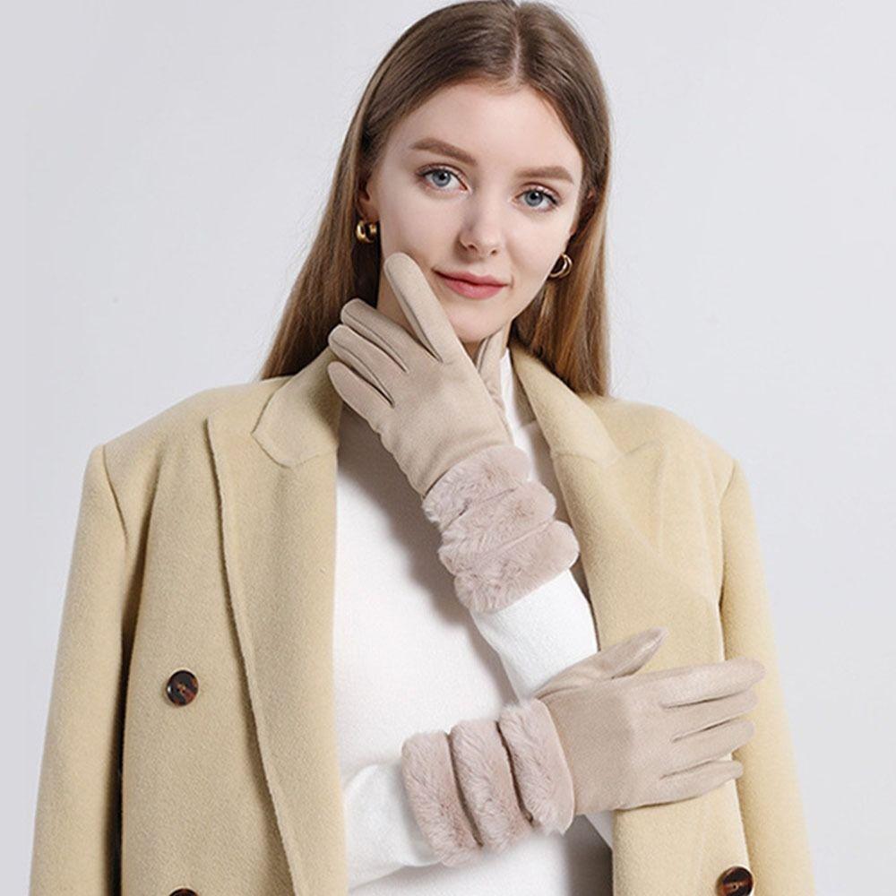 Windproof  Gloves Keep Warm Winter Driving Gloves Elegant Suede Women  Gloves  Riding