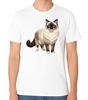 Ragdoll Blumenkatze Kunst Design T-Shirt Dekorative Katzen Tier Geschenk Unisex Tee