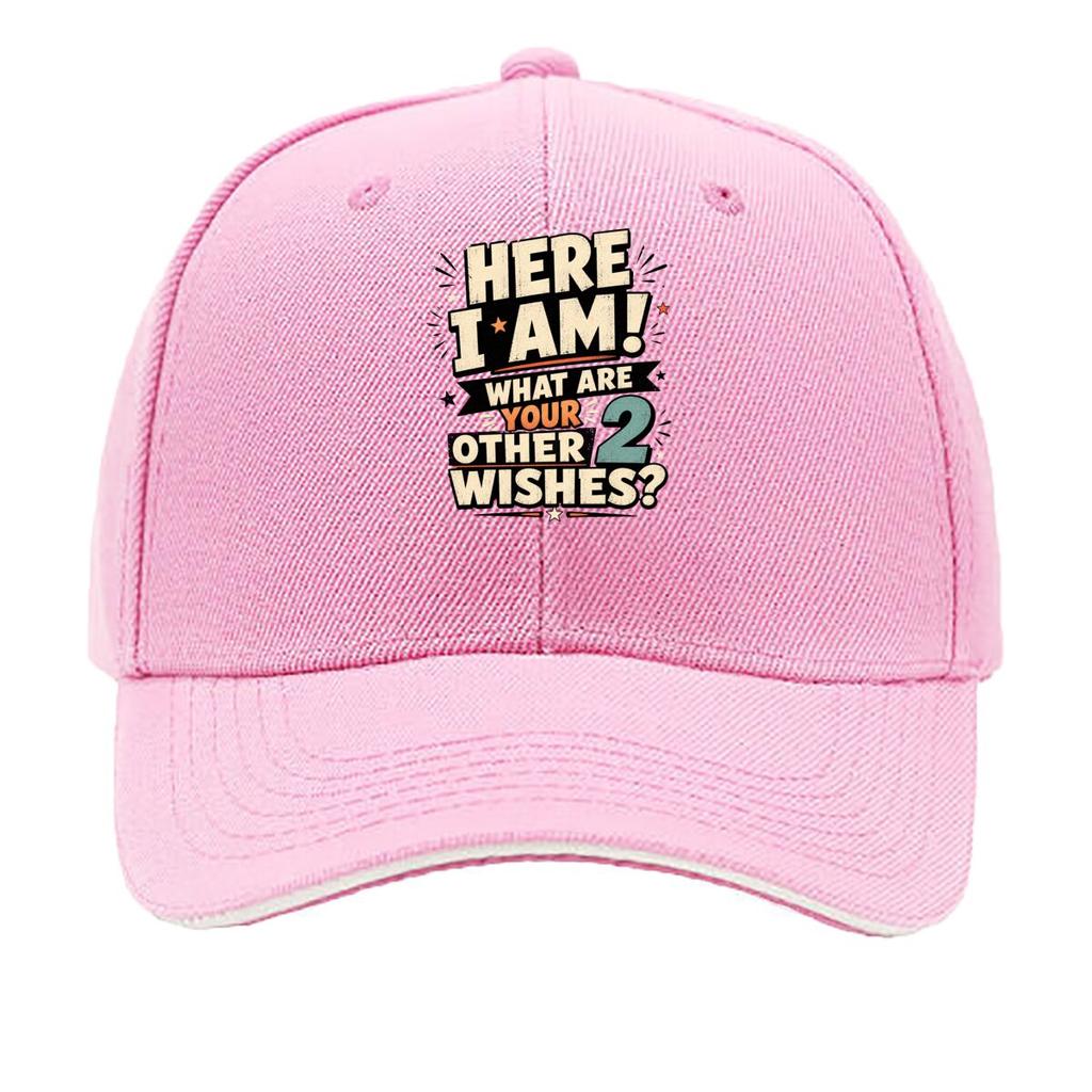Bold Sarcastic Wish Quote Typography Sandwich Baseball Cap Sun Cap Outdoor Workouts Hat