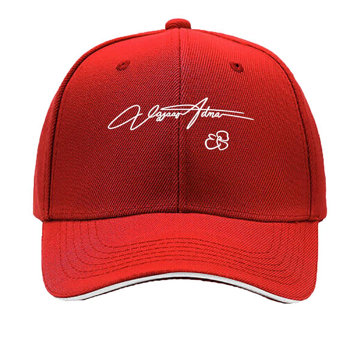 Artistic Signature Print Cap a Fashionable and Minimalist Textured Unisex Curved Brim Hat Perfect  Sandwich Baseball Cap One Size