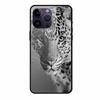 Phone Case for Apple Iphone 15 Pro 15 Plus Tempered Glass Hard Back Cover for Iphone 15 Pro Max Iphone15 Wolf  Lion Funda Capa