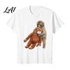 Men Monkey Punch T-Shirt Team Round Neck Short Sleeve Loose Fit Casual