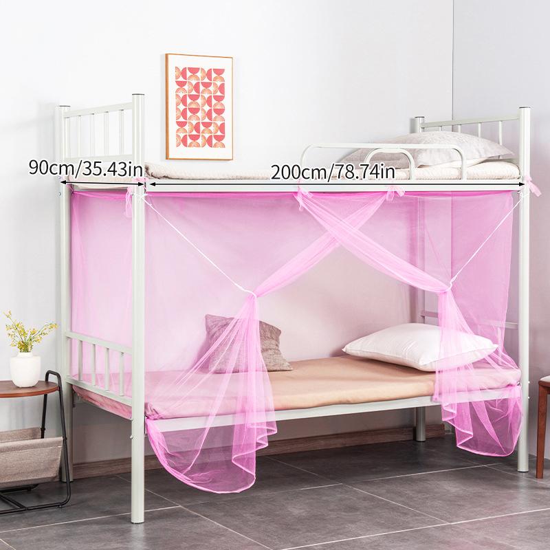 Student Dormitory Mosquito Net 3 Doors Upper Lower Bunk Mosquito Nets Bedroom Camping Mesh Holes Breathable Mosquito Curtains