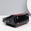 Retro Crossbody Bag Leopard Design Women Handle Bag Bright Glossy Surface Shoulder Bags Lady Handbag Party Outgoing Shopping