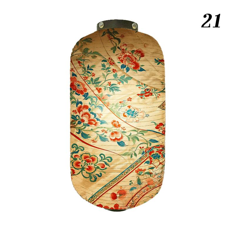 Oriental Style Festival Cloth Lanterns Antique Phoenix Printed Lantern Sushi Cuisine Advertising Sign Party Decoration Ornaments