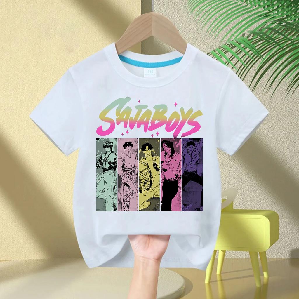 KPop Demon Hunters Kids T-shirt Movie Crew Neck Cartoon Boys Girls Tee Print Fashion Casual Tops Casual Baby Clothes