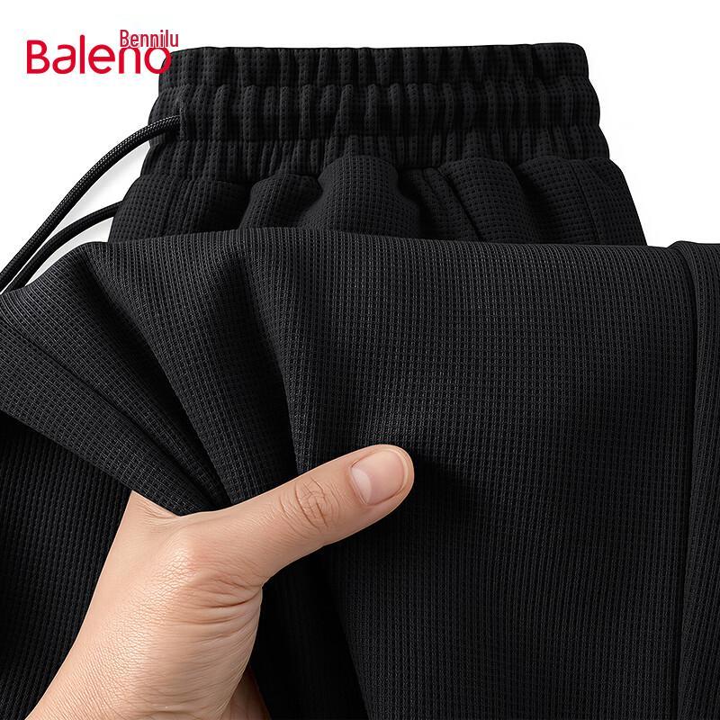 Baleno Men's Waffle Knit Casual Wide Leg Pants
