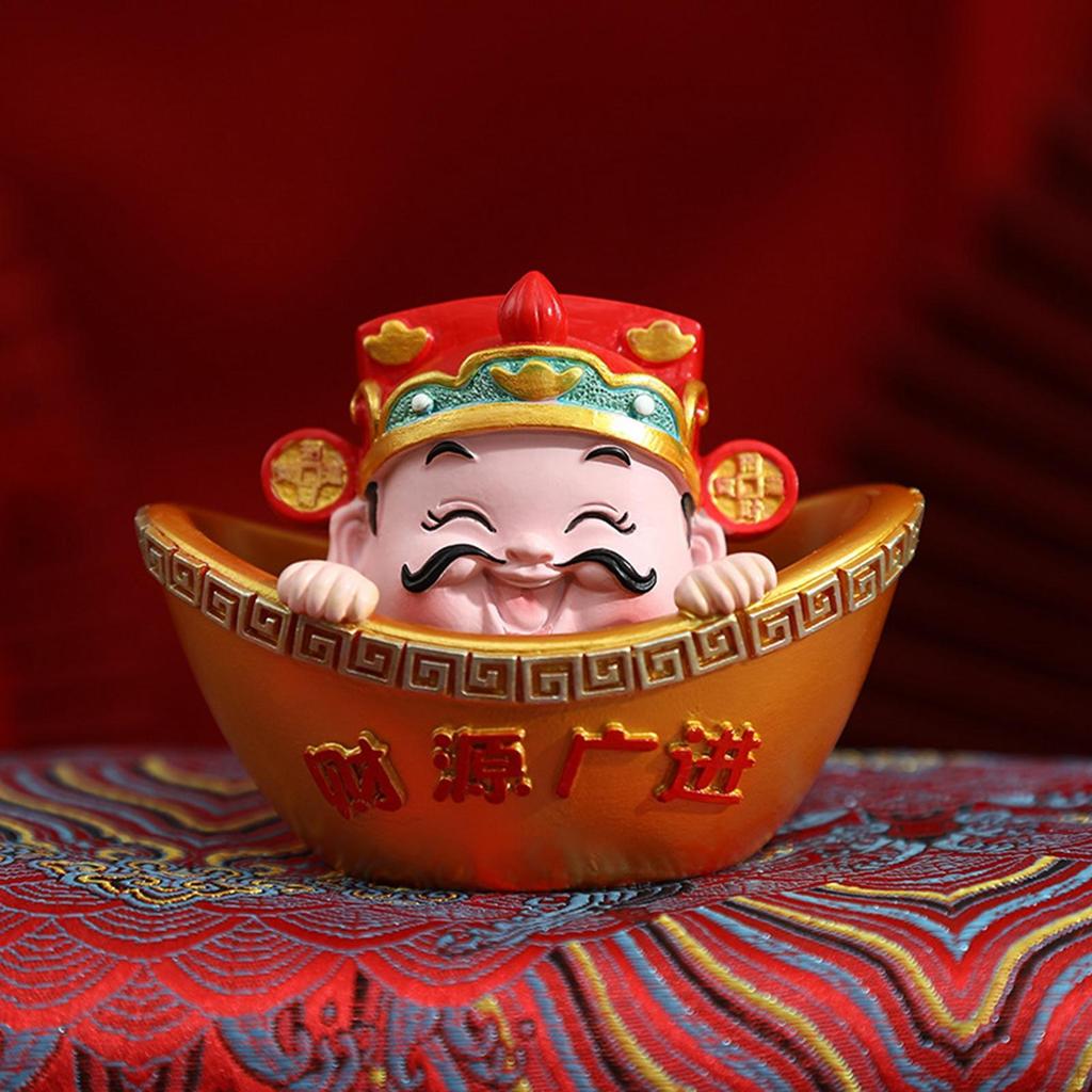 Chinesische Figur Gott des Reichtums Statue Sammlung Handwerk Feng Shui für Wohnzimmer Einweihungsgeschenk