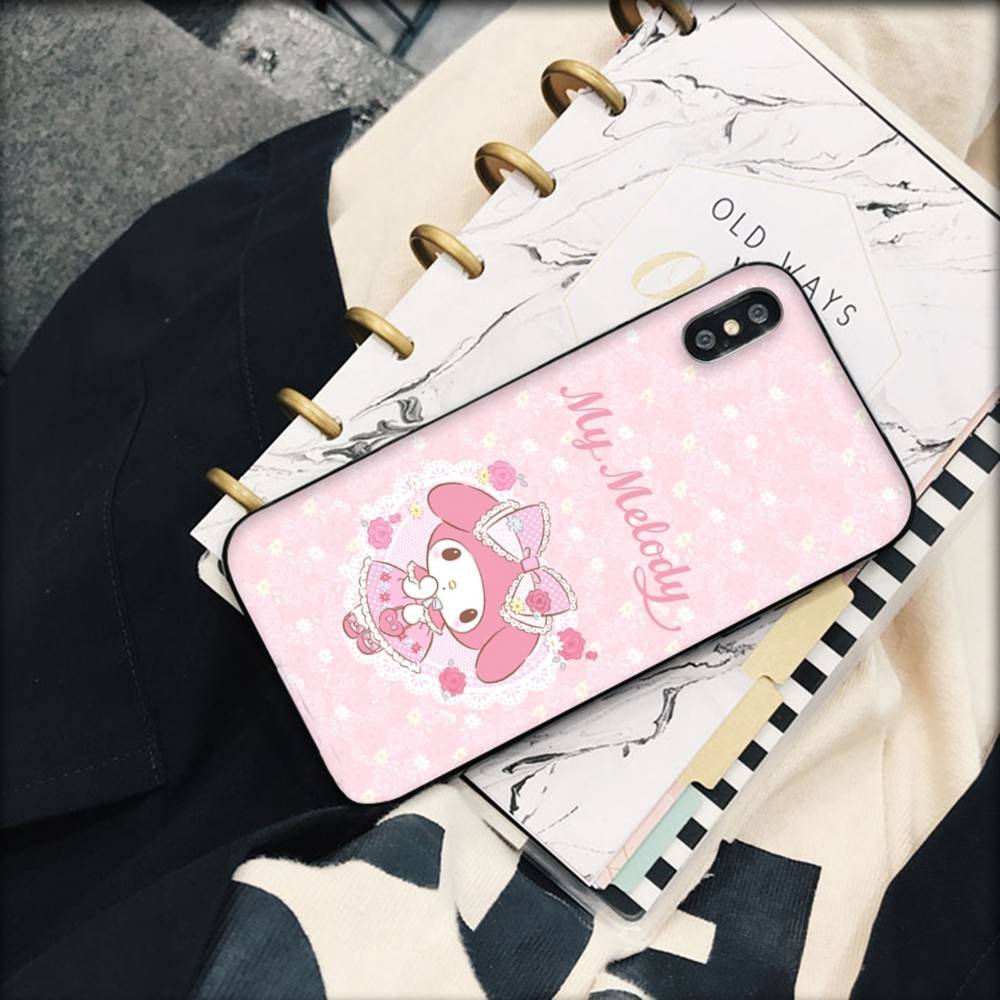 Cute M-My M-Melodys Phone Case For Iphone 17 16 15 14 13 12 11 Pro Max Plus Black Shell Cover Case