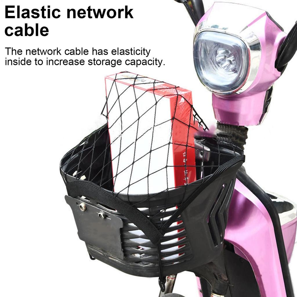 Motorcycle Cargo Net High Elastic Double Layer Motorcycle for Helmet Storage Bungee Cargo Net with Hooks Luggage Net