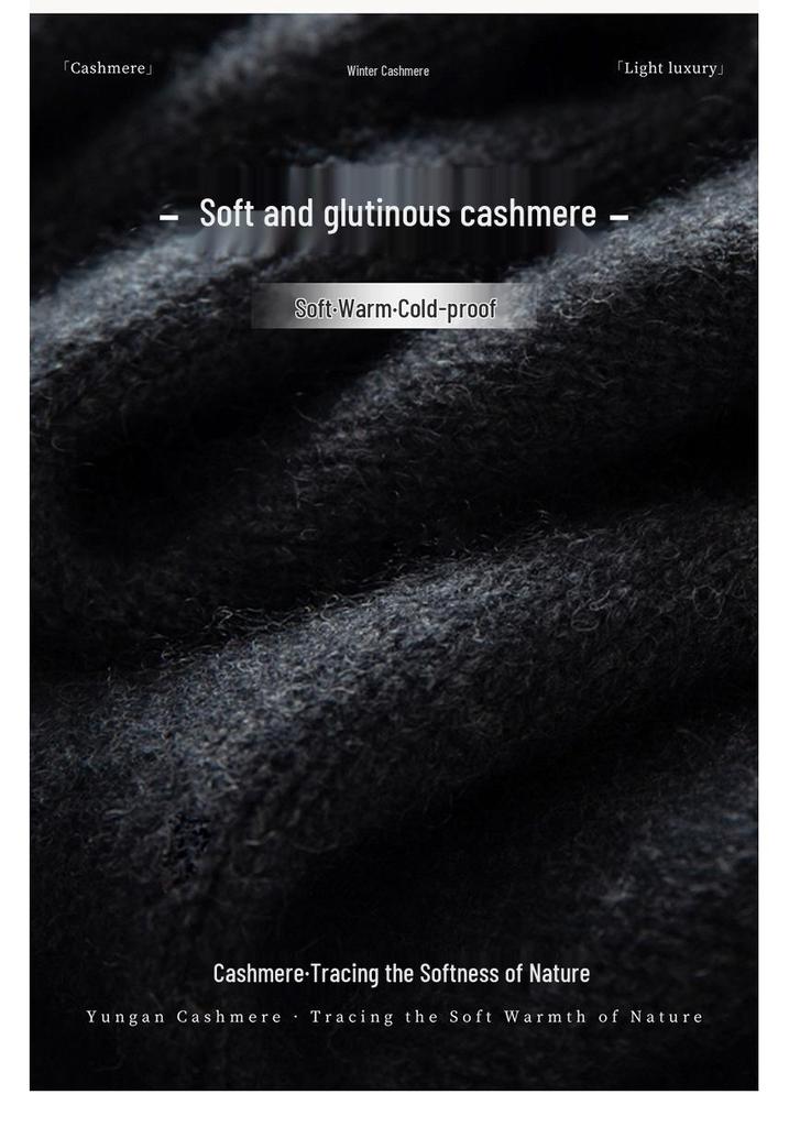Women's High Neck Half-Zip Cashmere Sweater - 2025 Autumn/Winter Korean Style Jacquard Knit Warm Base Layer