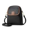 2025 Summer Korean Style Lychee Color Block Phone Crossbody Bag